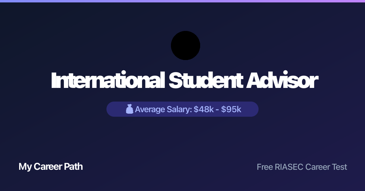 International Student Advisor career profile — salary, skills, and outlook