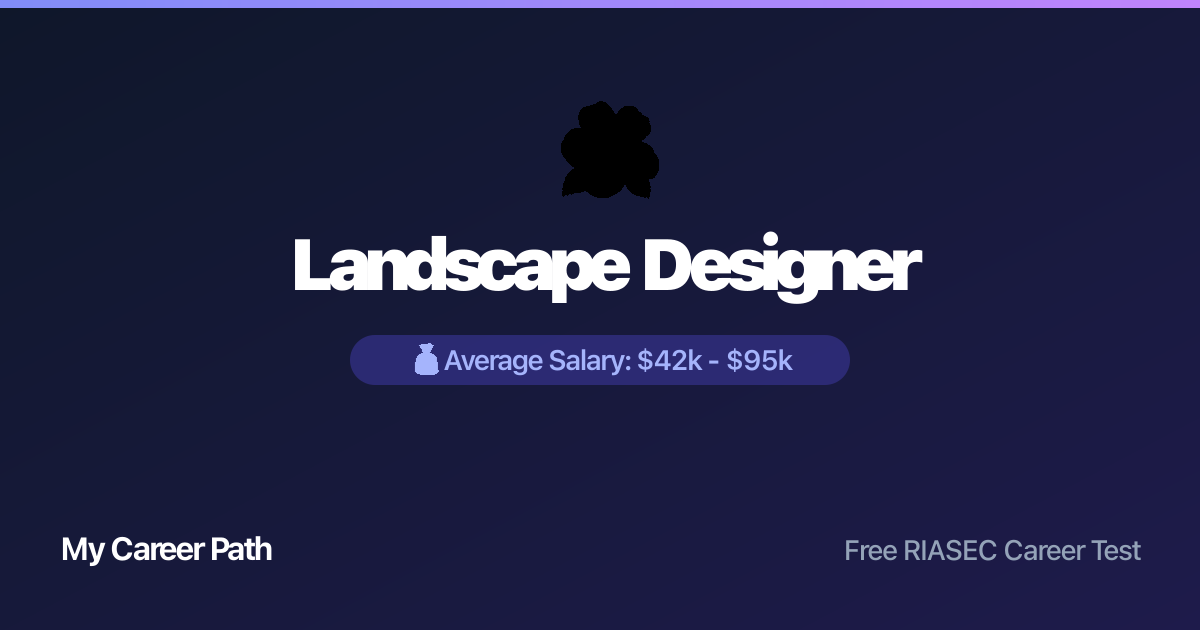 Landscape Designer career profile — salary, skills, and outlook
