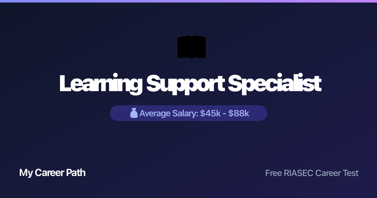 Learning Support Specialist career profile — salary, skills, and outlook