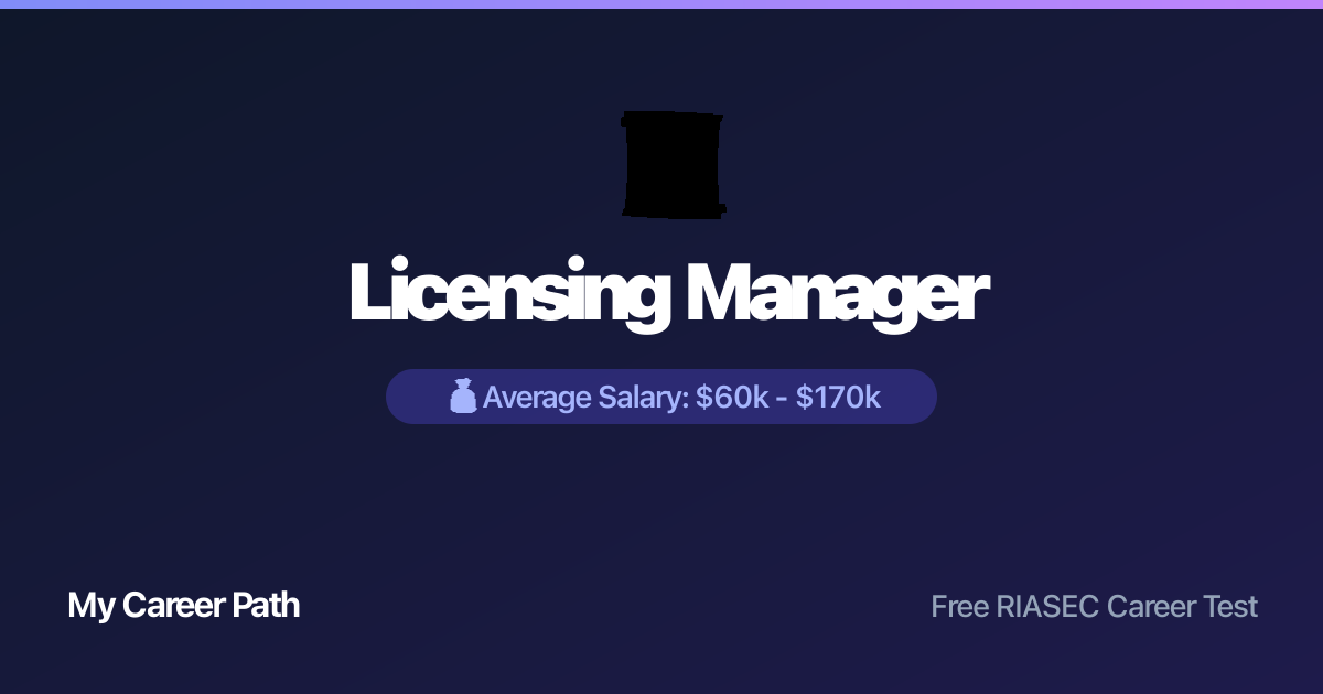 Licensing Manager career profile — salary, skills, and outlook