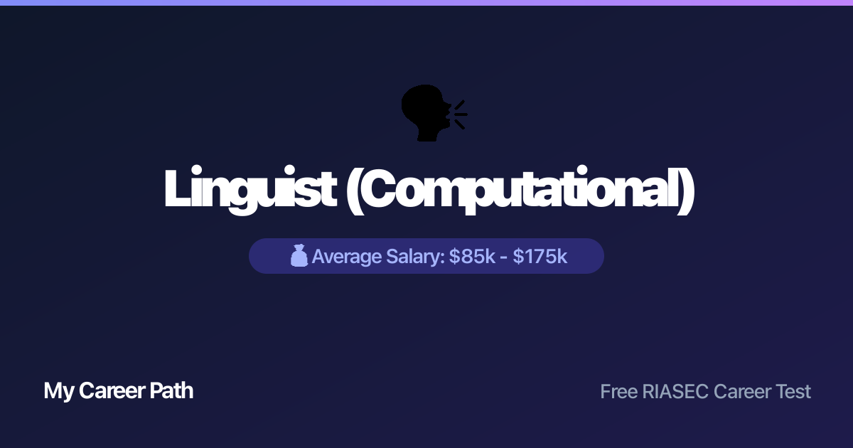 Linguist (Computational) career profile — salary, skills, and outlook