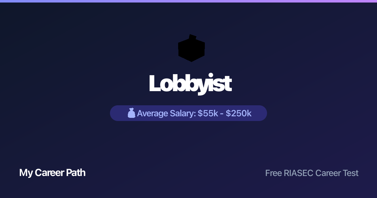 Lobbyist career profile — salary, skills, and outlook