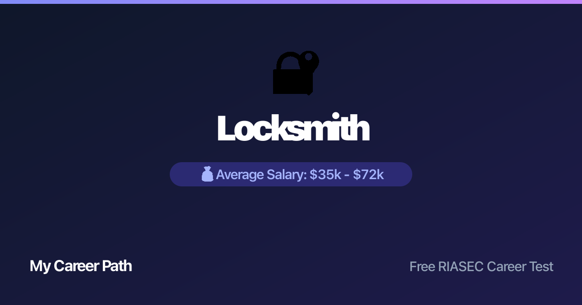 Locksmith career profile — salary, skills, and outlook