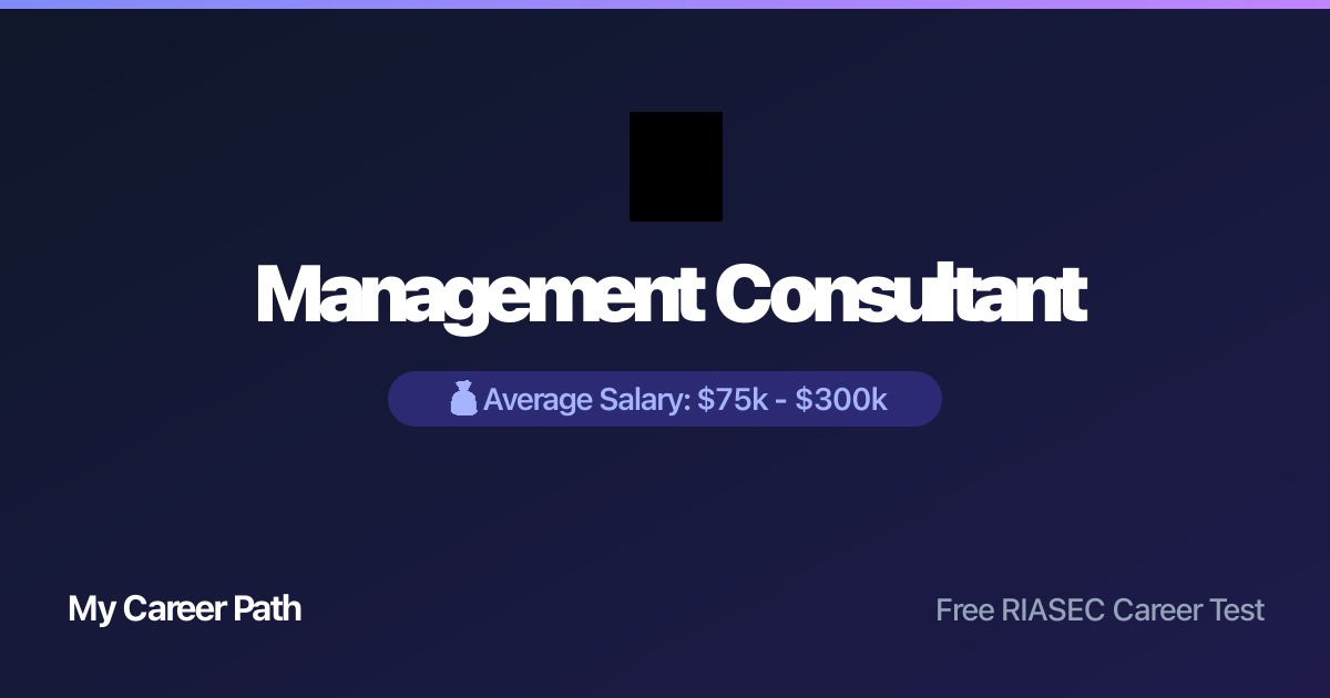Management Consultant career profile — salary, skills, and outlook