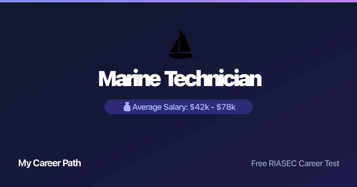 Marine Technician career profile — salary, skills, and outlook