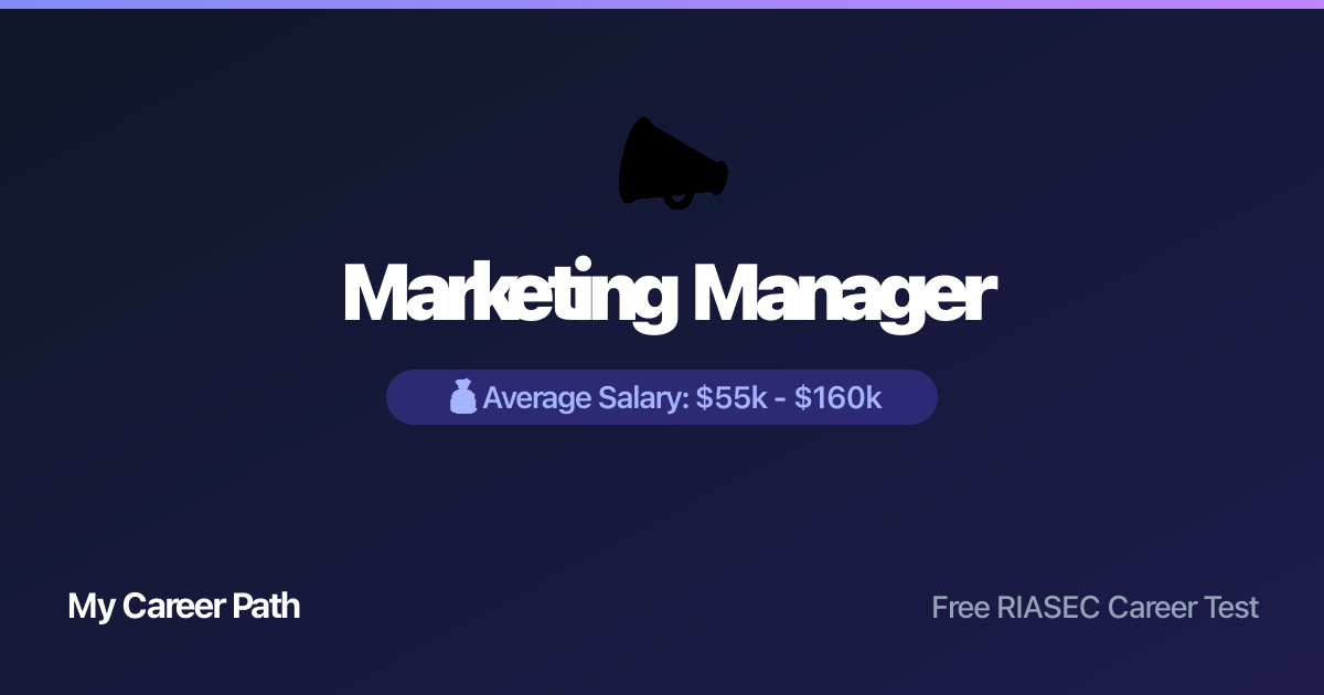 Marketing Manager career profile — salary, skills, and outlook