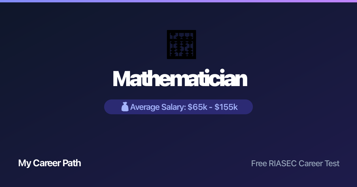 Mathematician career profile — salary, skills, and outlook