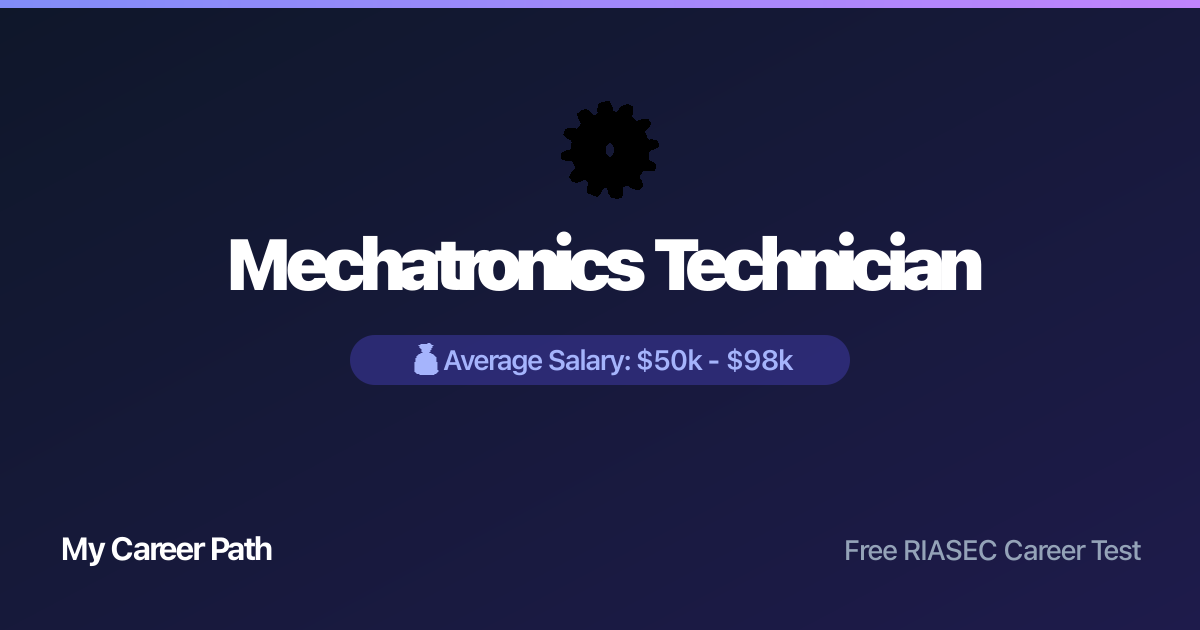 Mechatronics Technician career profile — salary, skills, and outlook