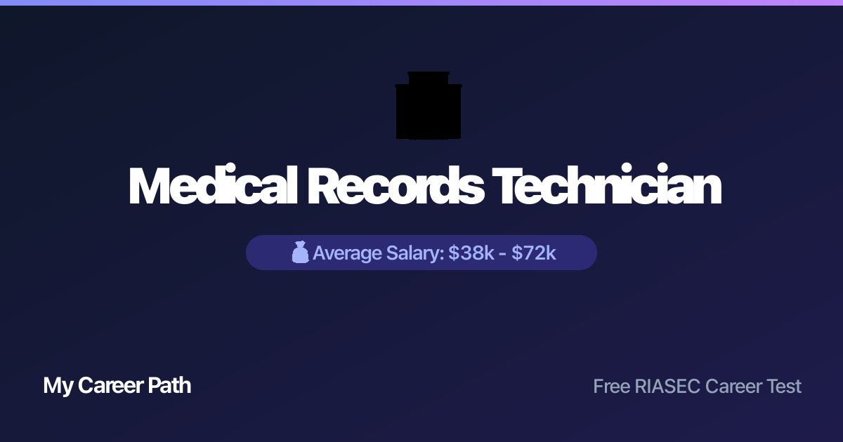 Medical Records Technician career profile — salary, skills, and outlook