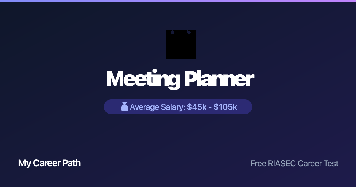 Meeting Planner career profile — salary, skills, and outlook