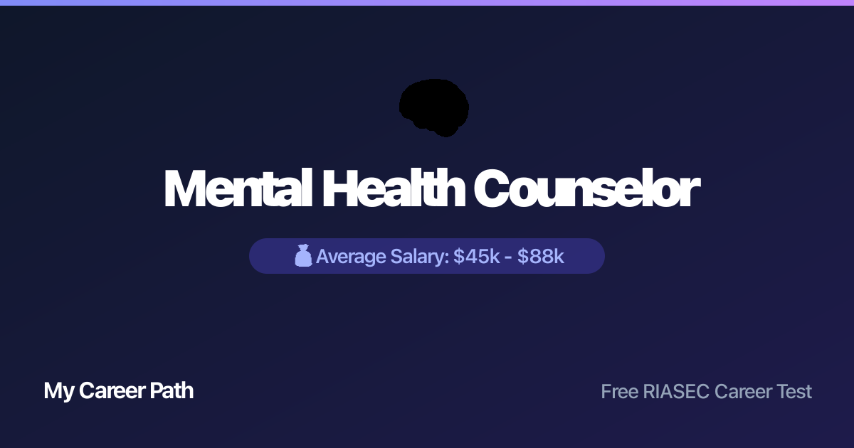Mental Health Counselor career profile — salary, skills, and outlook