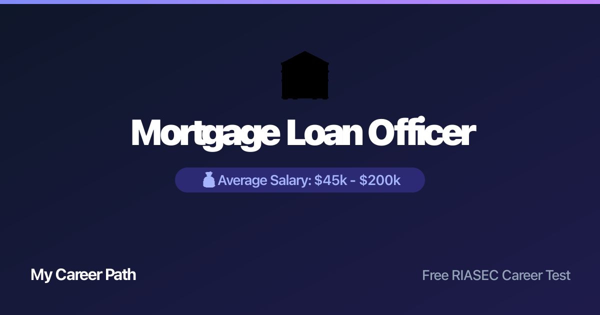 Mortgage Loan Officer career profile — salary, skills, and outlook