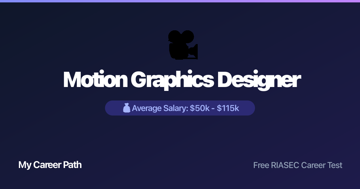 Motion Graphics Designer career profile — salary, skills, and outlook