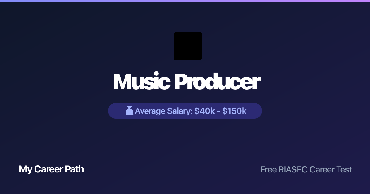 Music Producer career profile — salary, skills, and outlook