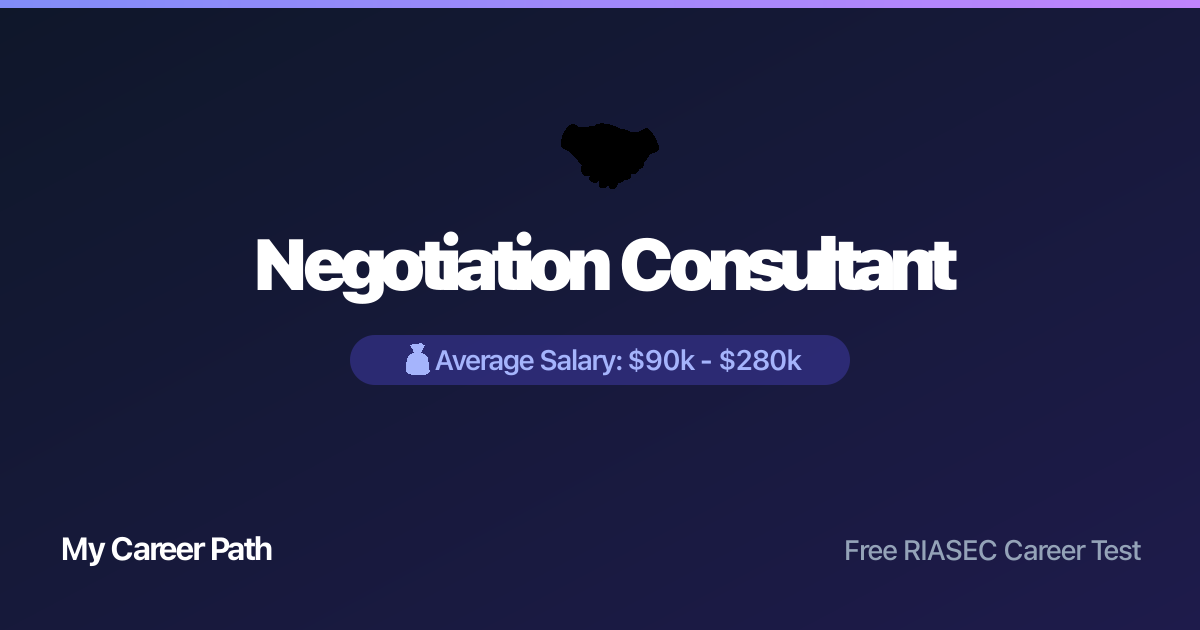 Negotiation Consultant career profile — salary, skills, and outlook