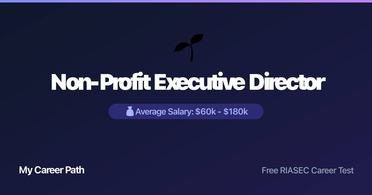 Non-Profit Executive Director career profile — salary, skills, and outlook