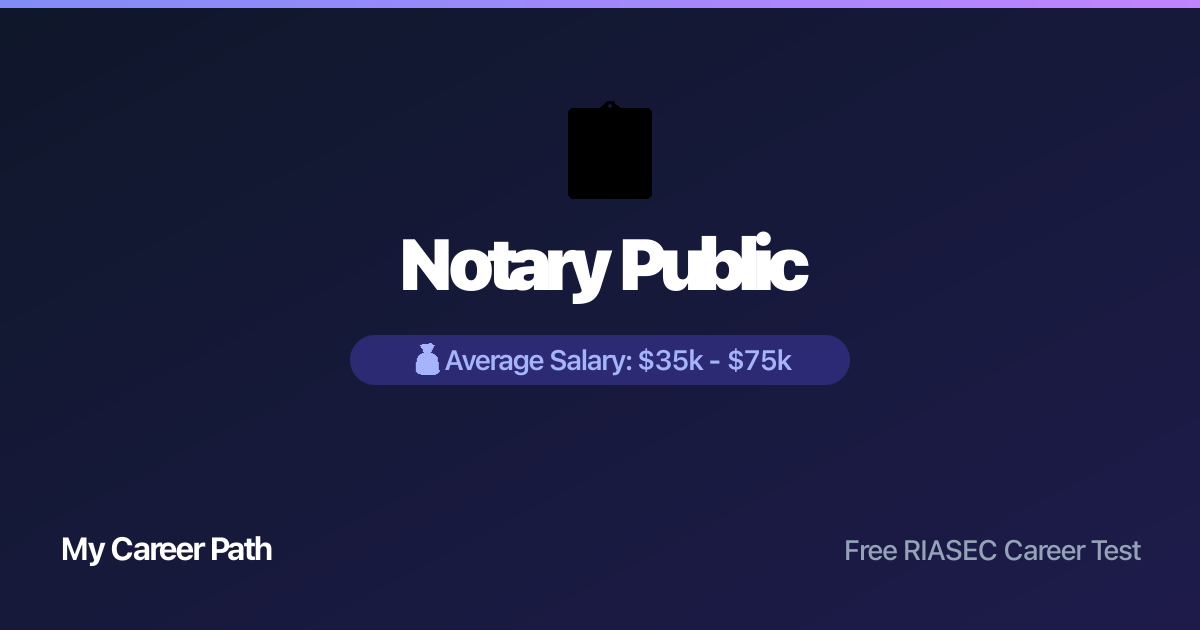 Notary Public career profile — salary, skills, and outlook