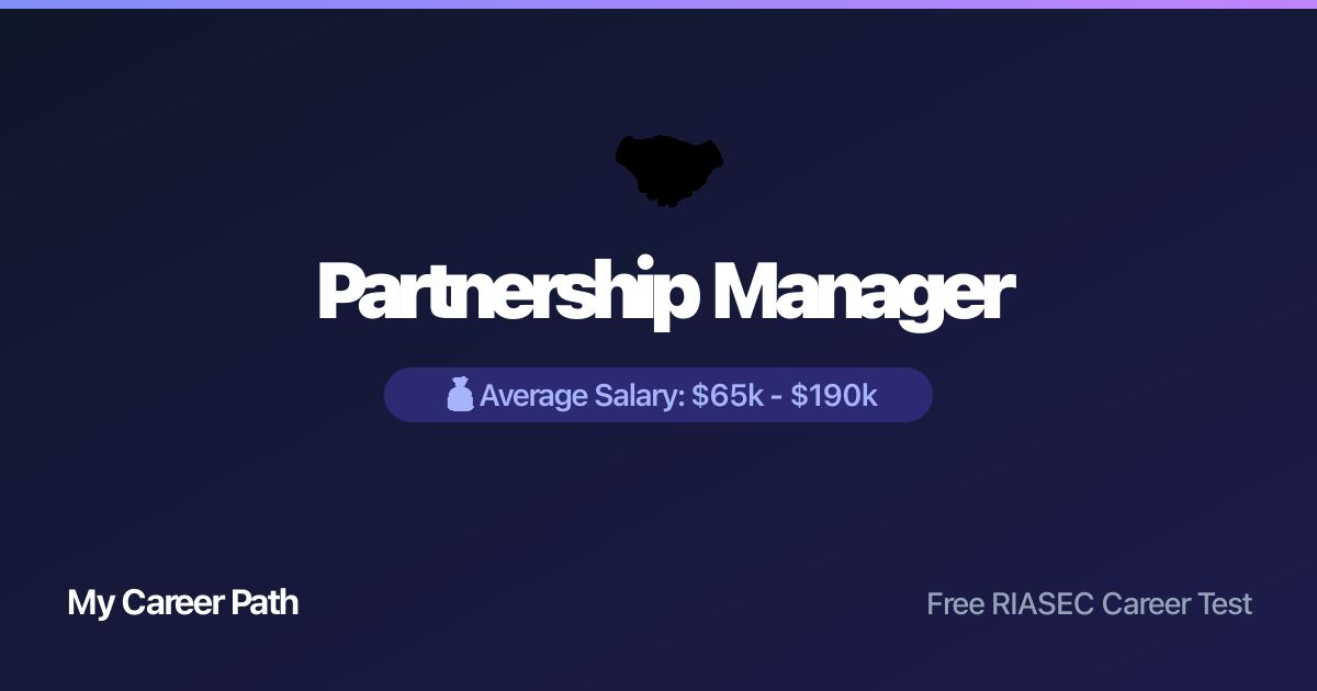 Partnership Manager career profile — salary, skills, and outlook