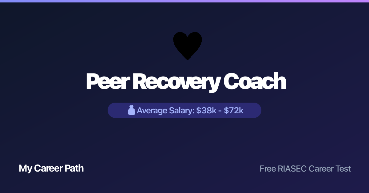 Peer Recovery Coach career profile — salary, skills, and outlook
