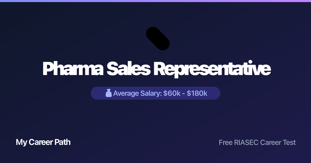 Pharma Sales Representative career profile — salary, skills, and outlook