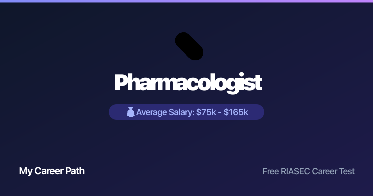 Pharmacologist career profile — salary, skills, and outlook
