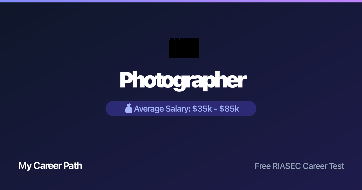 Photographer career profile — salary, skills, and outlook