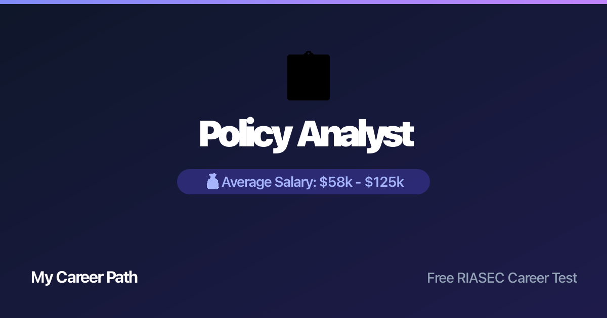 Policy Analyst career profile — salary, skills, and outlook