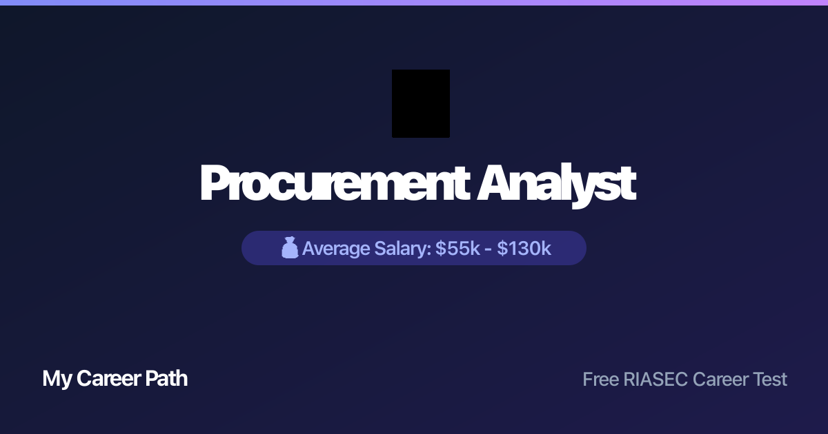 Procurement Analyst career profile — salary, skills, and outlook