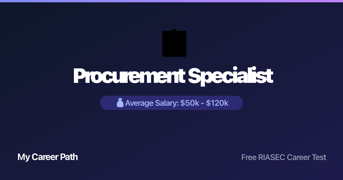Procurement Specialist career profile — salary, skills, and outlook
