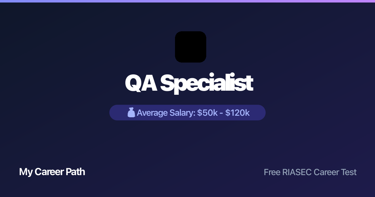 QA Specialist career profile — salary, skills, and outlook