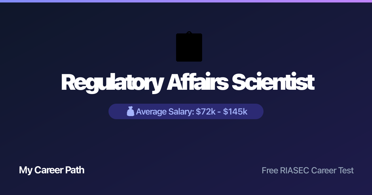 Regulatory Affairs Scientist career profile — salary, skills, and outlook