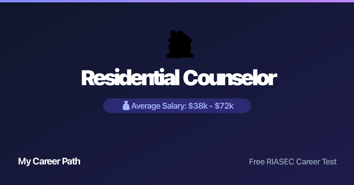 Residential Counselor career profile — salary, skills, and outlook