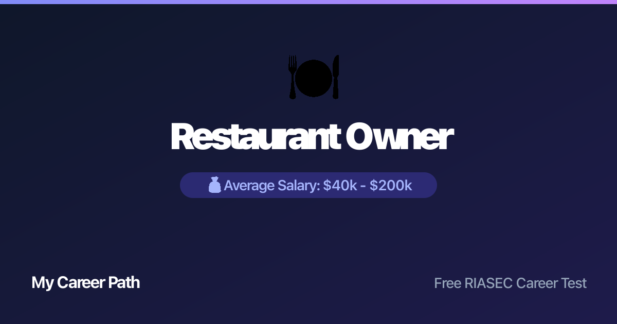 Restaurant Owner career profile — salary, skills, and outlook