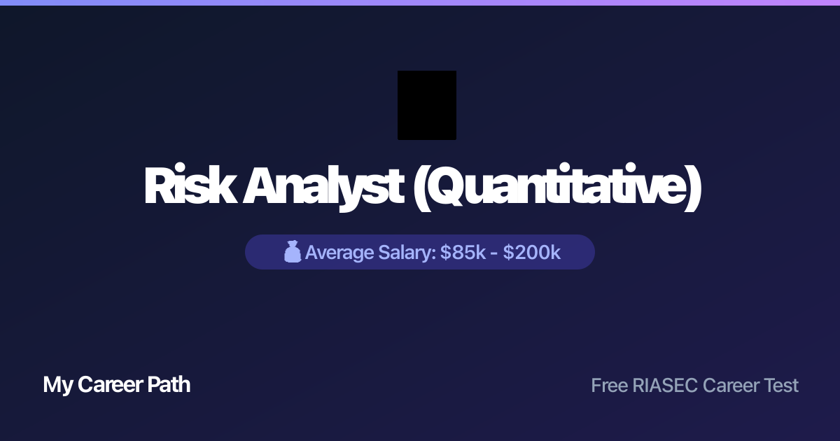 Risk Analyst (Quantitative) career profile — salary, skills, and outlook