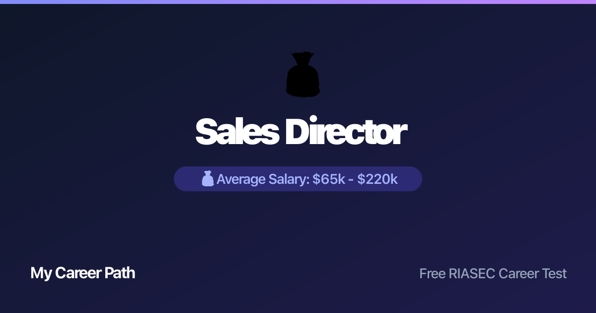 Sales Director career profile — salary, skills, and outlook