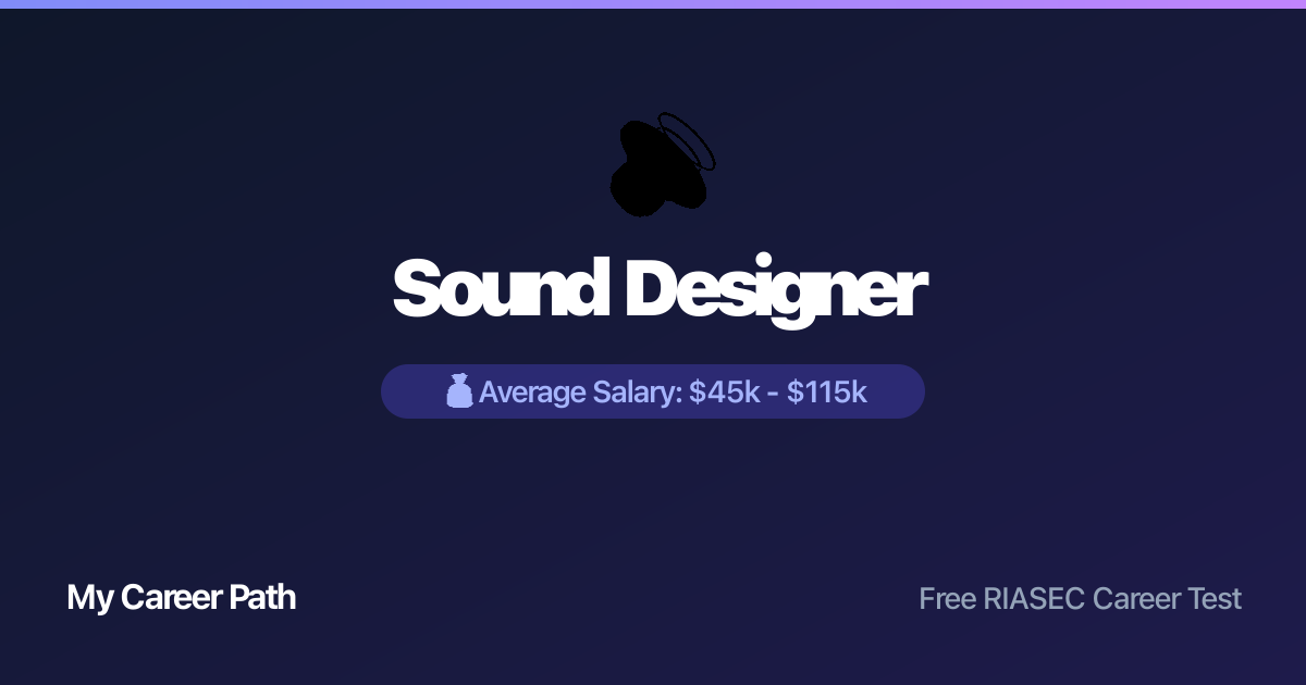 Sound Designer career profile — salary, skills, and outlook