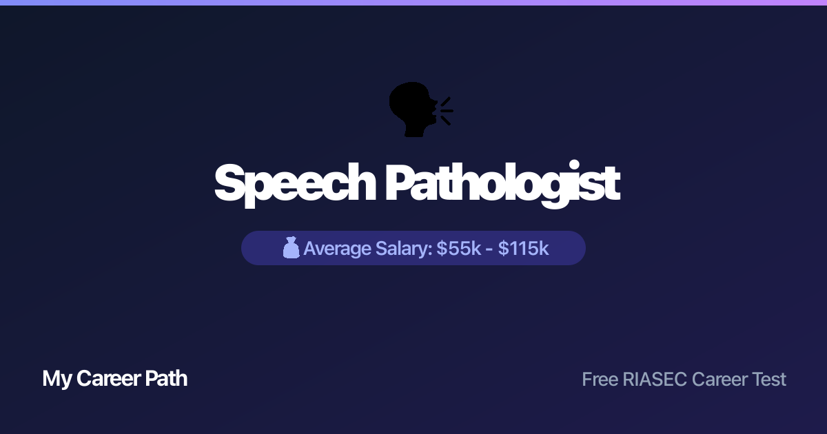 Speech Pathologist career profile — salary, skills, and outlook