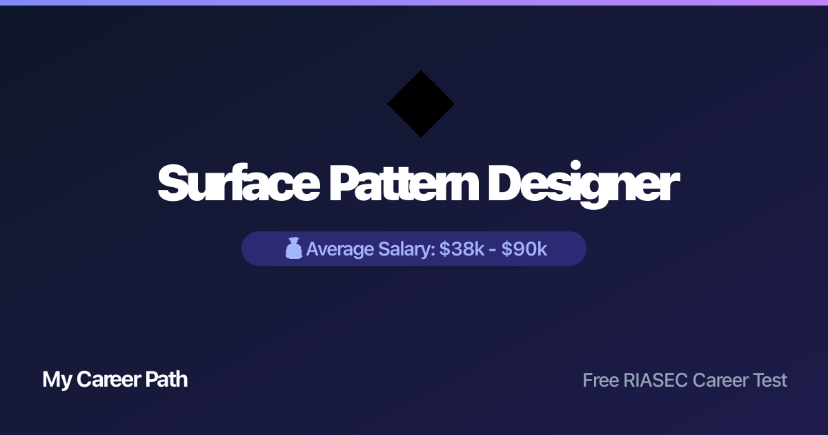 Surface Pattern Designer career profile — salary, skills, and outlook