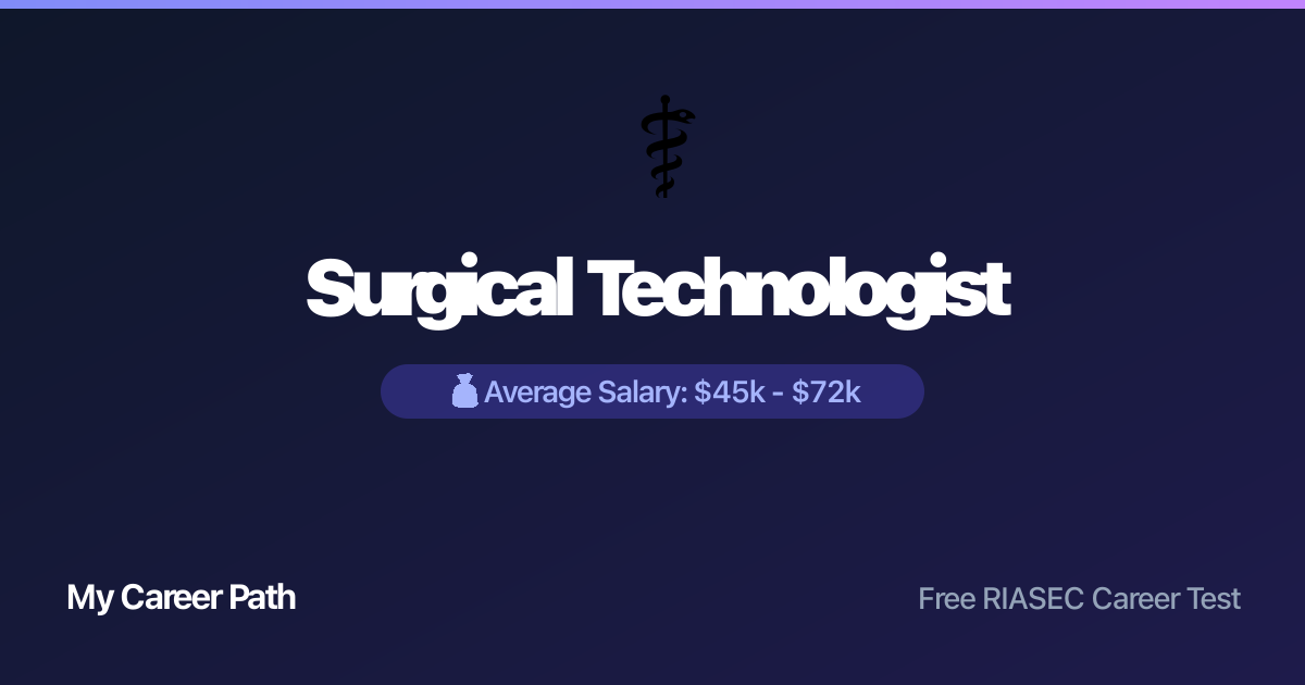 Surgical Technologist career profile — salary, skills, and outlook