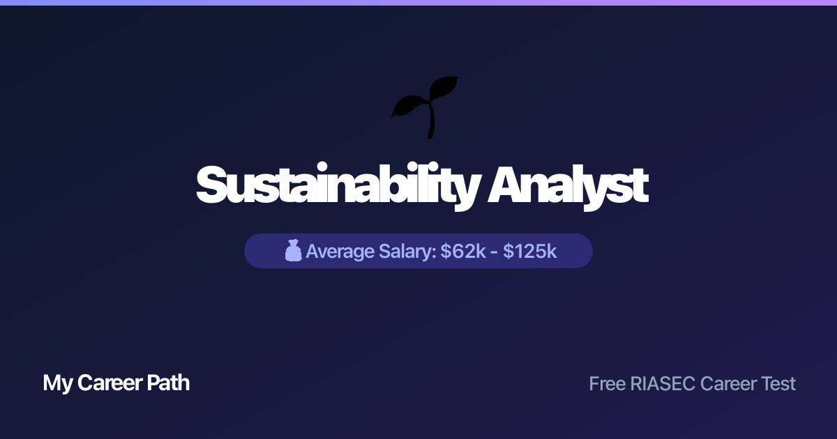 Sustainability Analyst career profile — salary, skills, and outlook