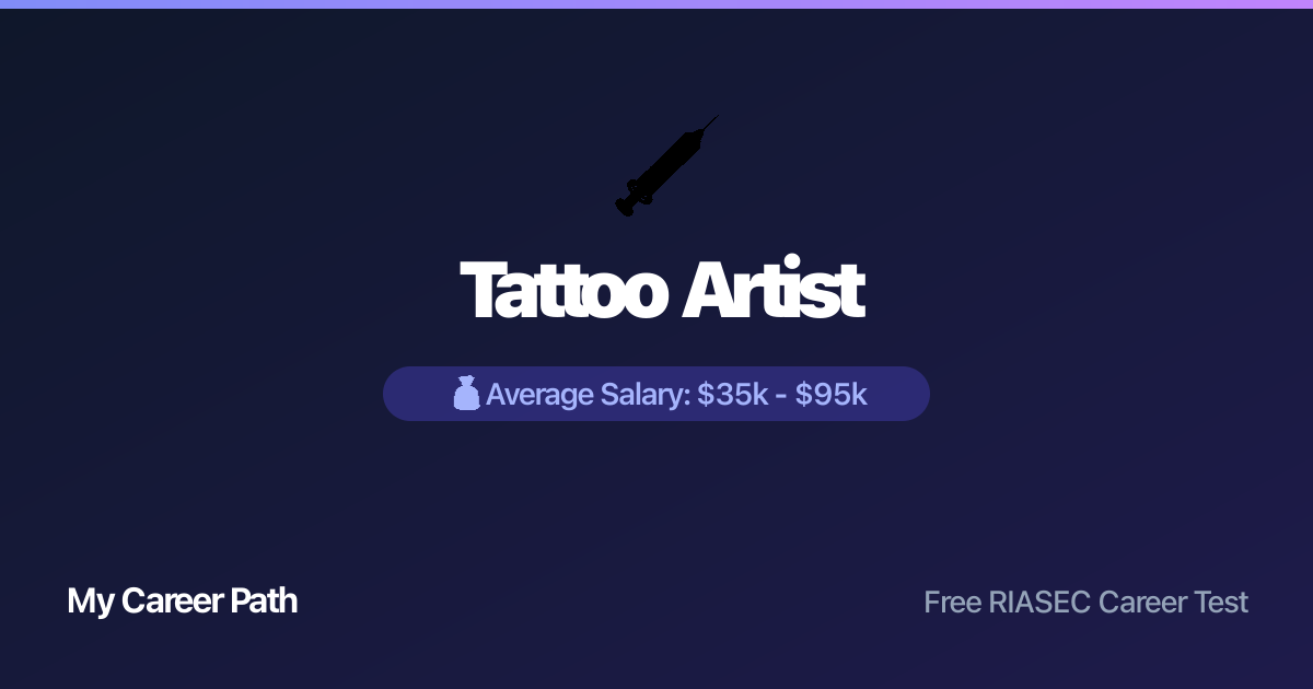 Tattoo Artist career profile — salary, skills, and outlook