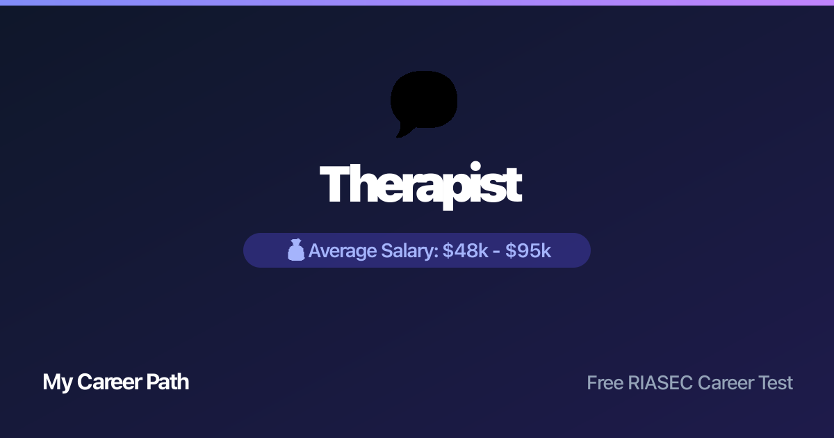 Therapist career profile — salary, skills, and outlook