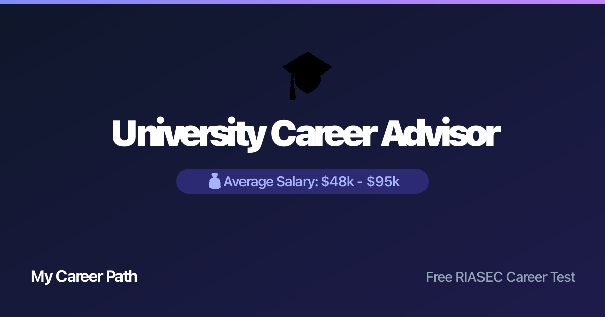 University Career Advisor career profile — salary, skills, and outlook