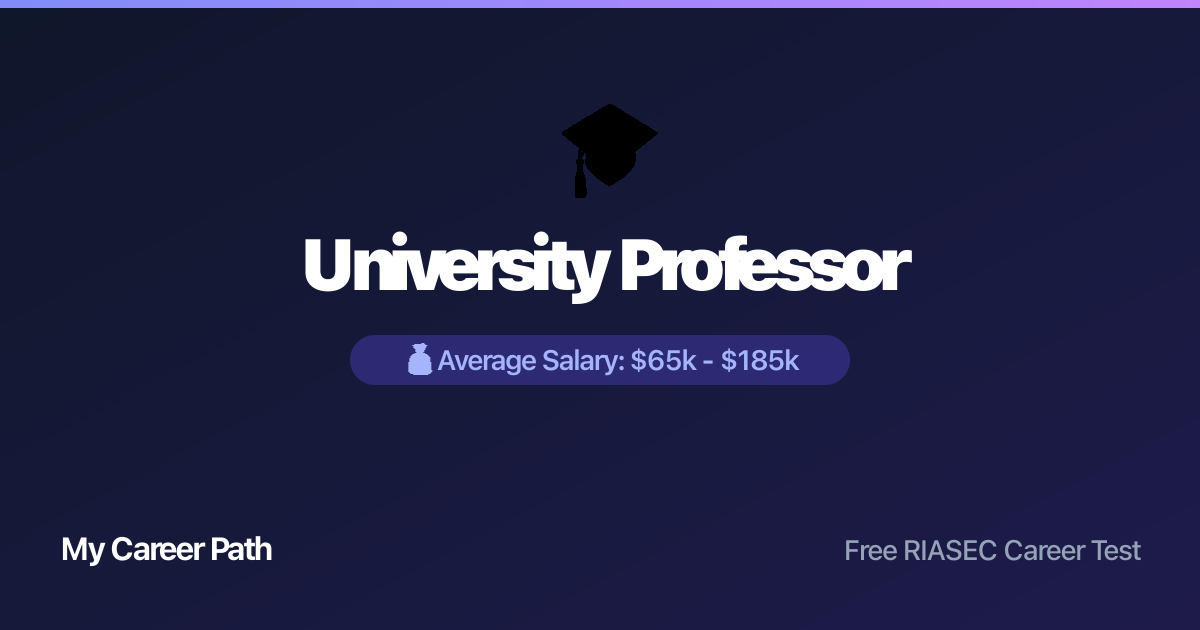 University Professor career profile — salary, skills, and outlook