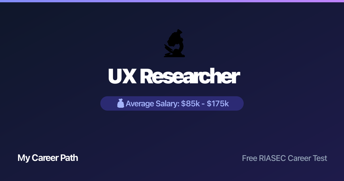 UX Researcher career profile — salary, skills, and outlook