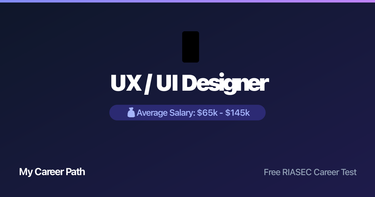 UX / UI Designer career profile — salary, skills, and outlook