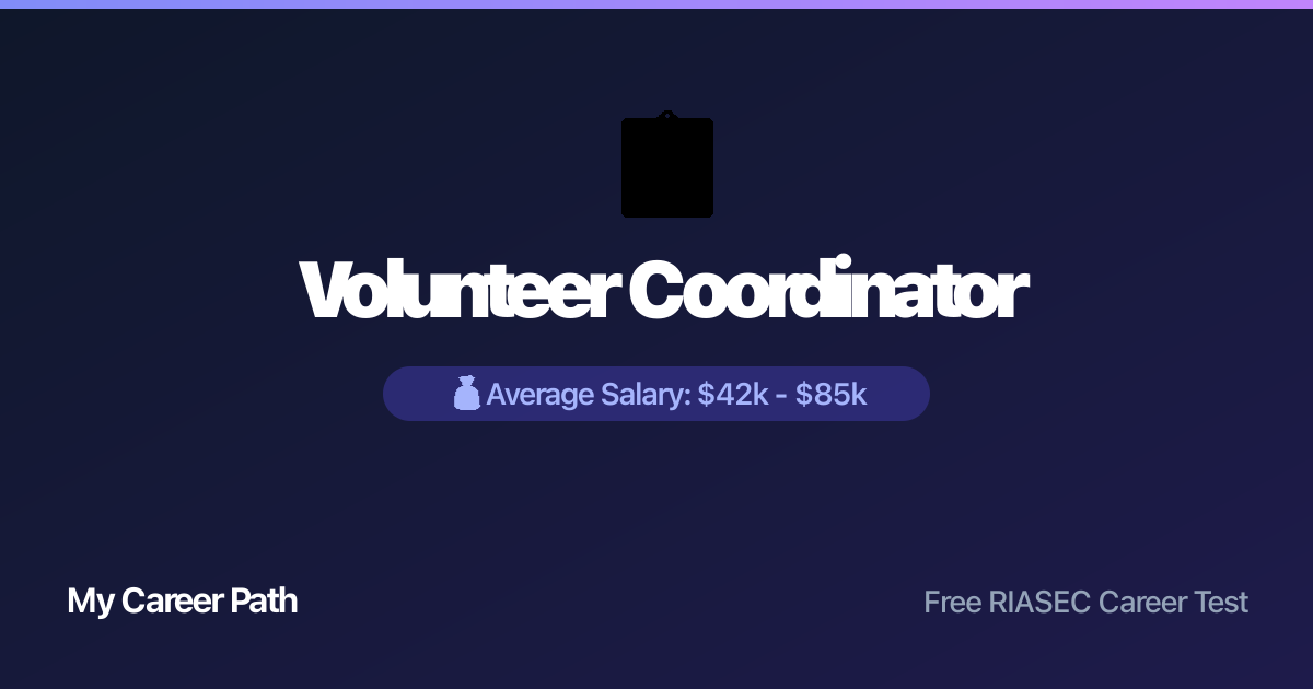 Volunteer Coordinator career profile — salary, skills, and outlook