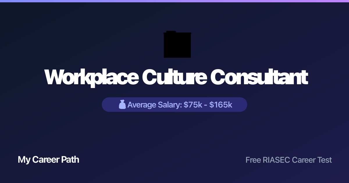 Workplace Culture Consultant career profile — salary, skills, and outlook