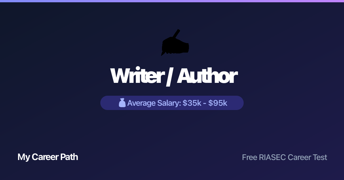 Writer / Author career profile — salary, skills, and outlook